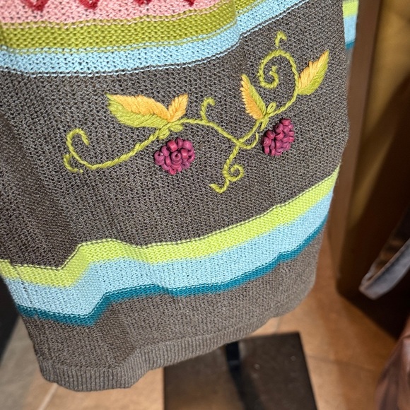 Double D Ranch Linen Blend Multicolor Striped Maxi Pencil Skirt Size Large - Picture 7 of 9